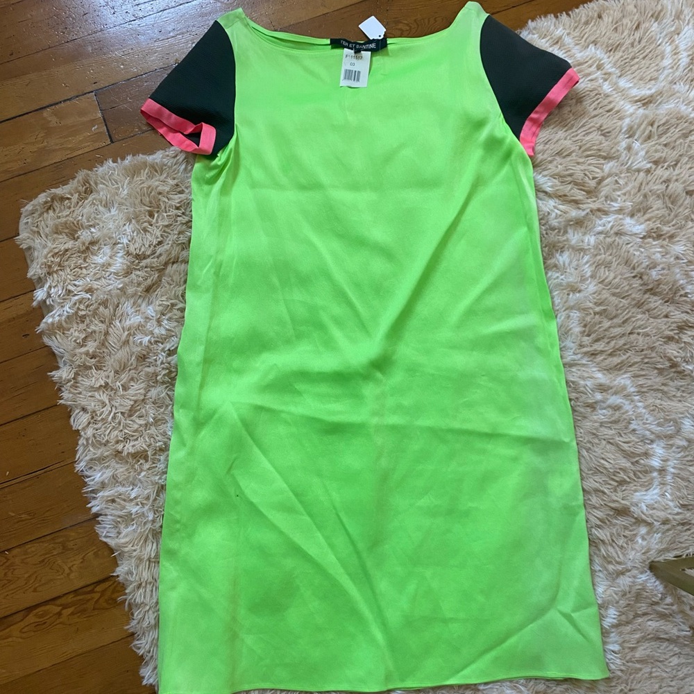 French Designer neon dress
